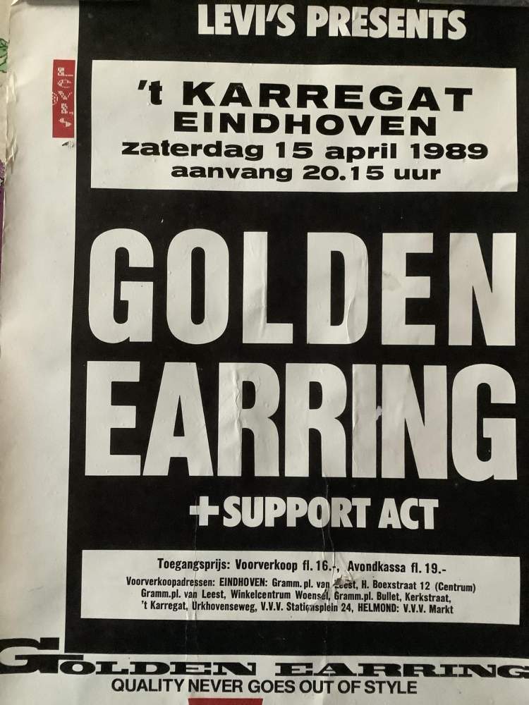 Golden Earring show poster photo April 15 1977 Eindhoven - 't Karregat by Marc Janssen